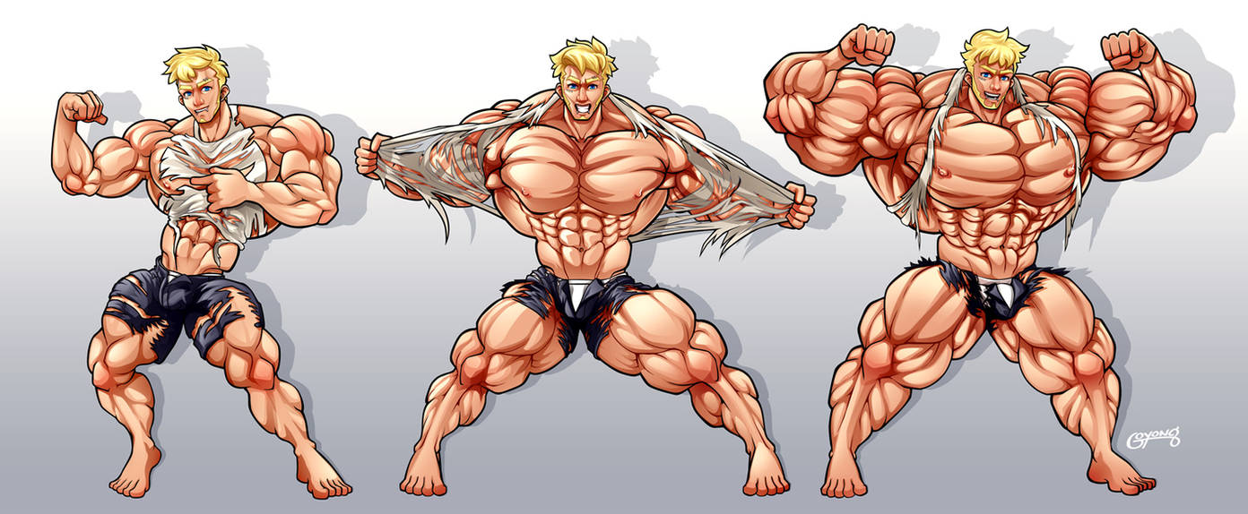 Commission : Muscle Growth pt.2 by goyong on DeviantArt