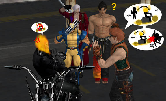 Hwoarang's wish to be a Ghost Rider