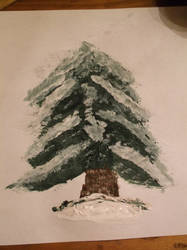 Snowy Pine Tree