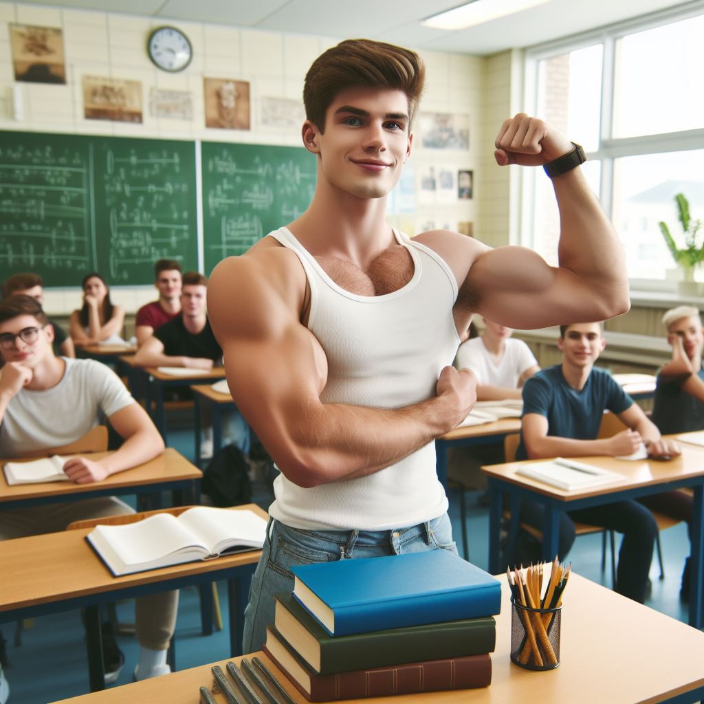 Muscle Man Math muscle men flex in class by keyfo on DeviantArt