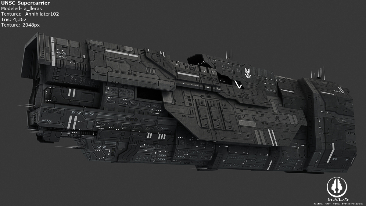 3D Model: UNSC - Supercarrier