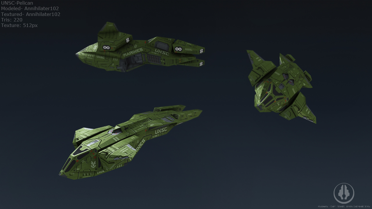 3D Model: Development of the UNSC Pelican