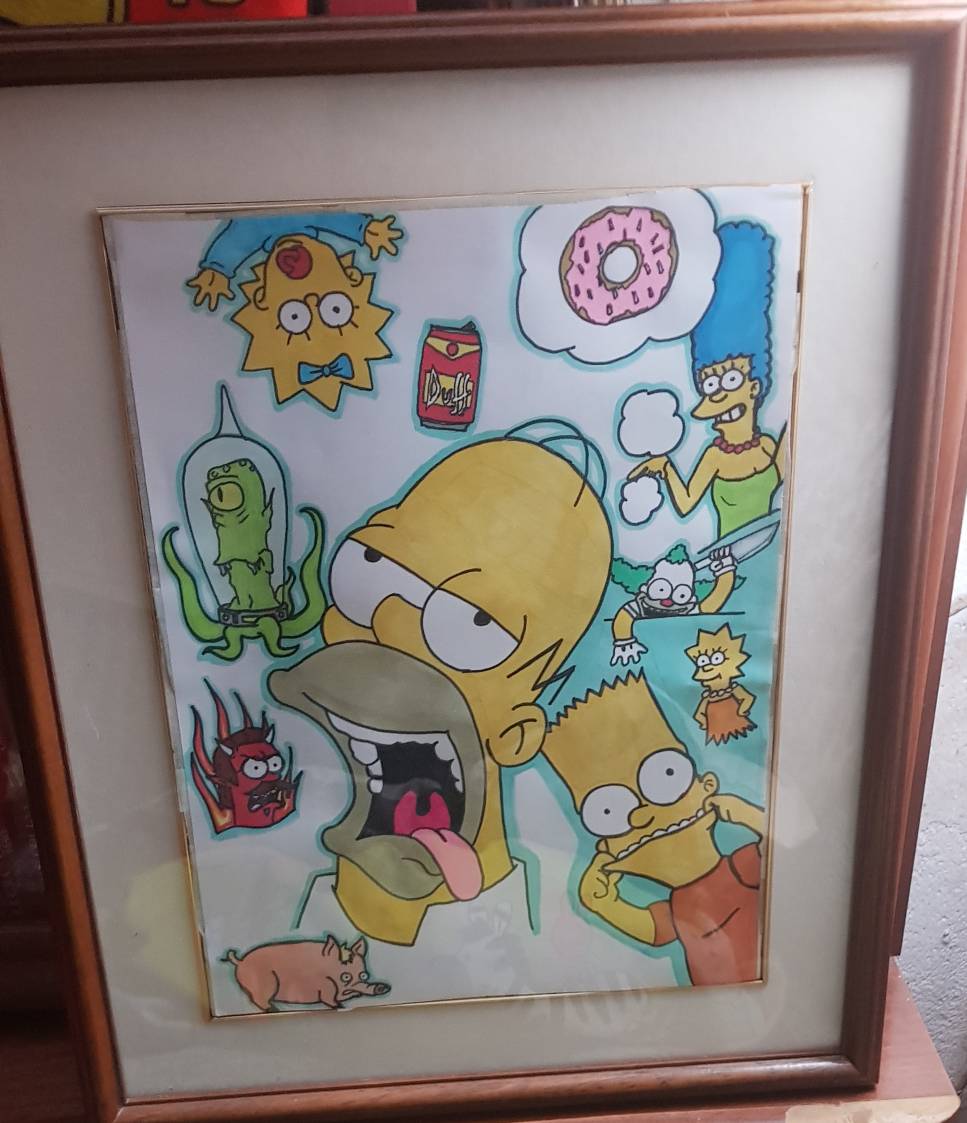 Simpson Poiting My first Painting : The Simpson by Spawn3113 on DeviantArt