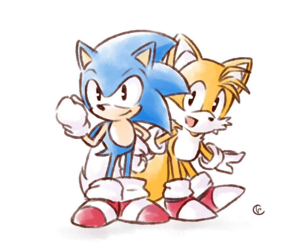 Classic Sonic and Tails by Tsubaki977 on DeviantArt