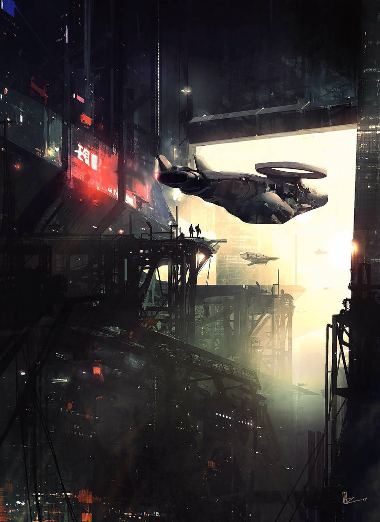 Cyberpunk City Hanger Tutorial by amirzand