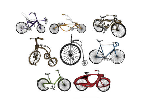 Stylized bikes