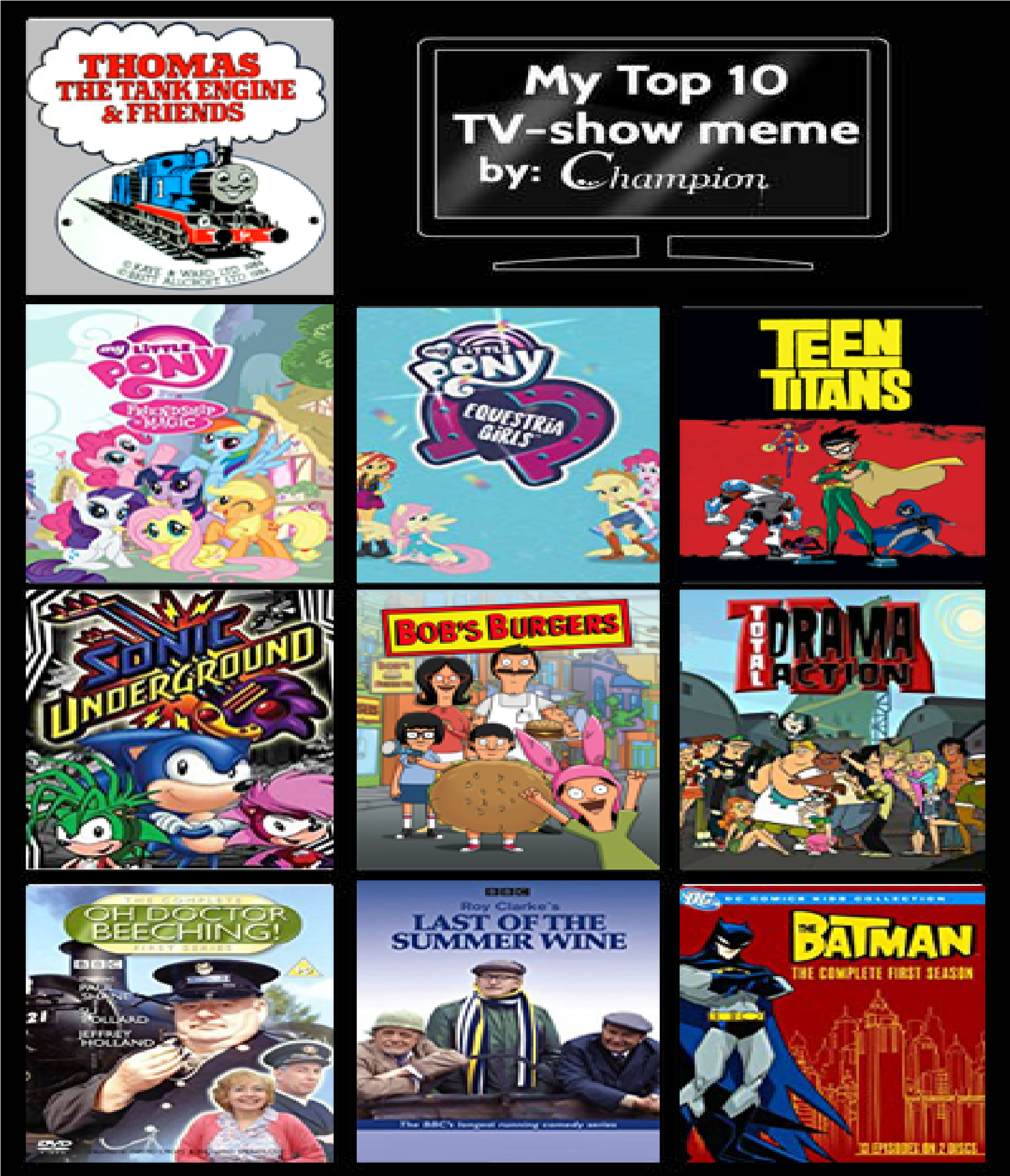 Top 10 Favourite TV Shows by Rizo2612Studios on