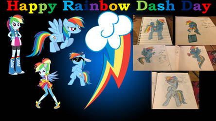 Happy Rainbow Dash Day Collage by Rizo2612Studios