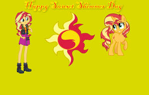 Happy Sunset Shimmer Day Collage 2019 by Rizo2612Studios