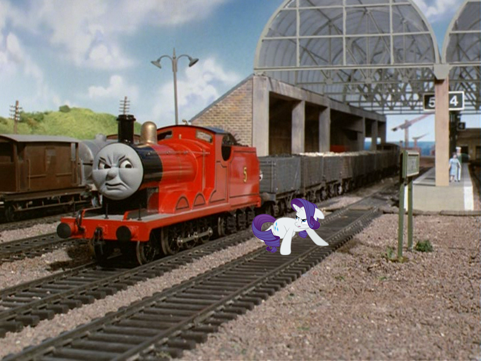 James Rarity James and Rarity annoyed by the Troublesome Trucks by Rizo2612Studios ...