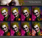 the Joker digital painting Step By Step