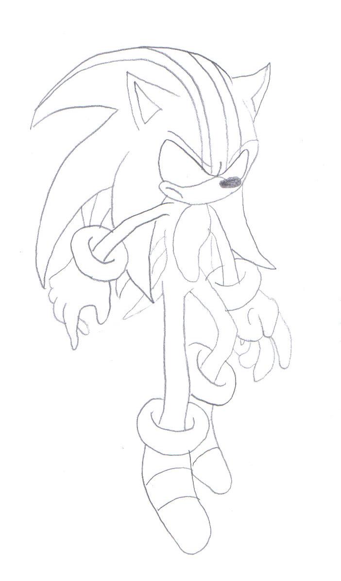 How to draw Darkspine Sonic step by step 