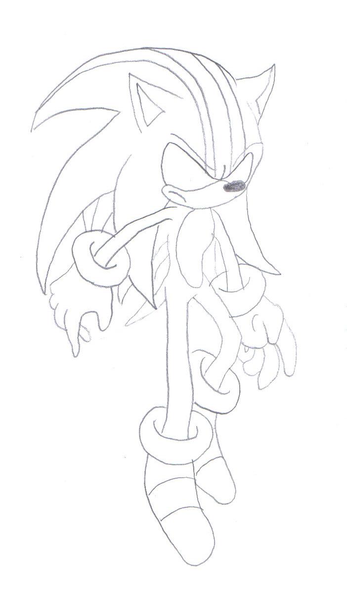 Darkspine Sonic Drawing by SonicTheWerehog321 on DeviantArt