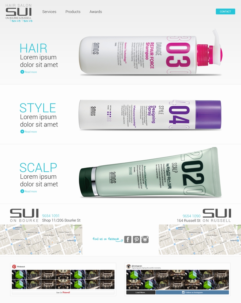 Sui Hair Salon - Products Page