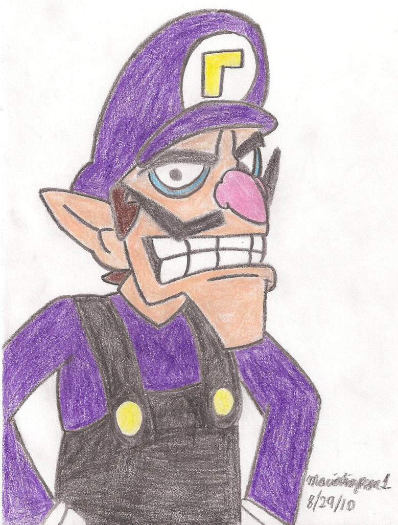 Waluigi Drawing by MarioSimpson1 on DeviantArt