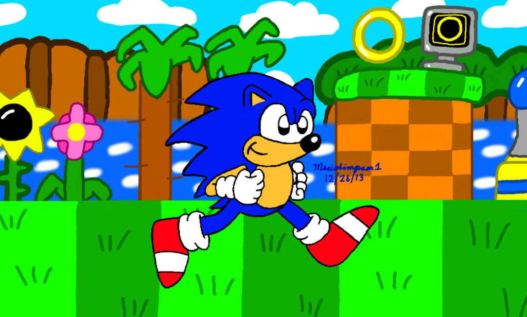 Sonic at Green Hill Zone