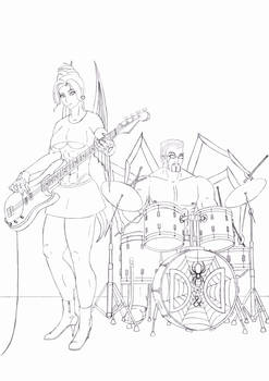 Let's Rock - Jessica and Spider Serik (Sketch)