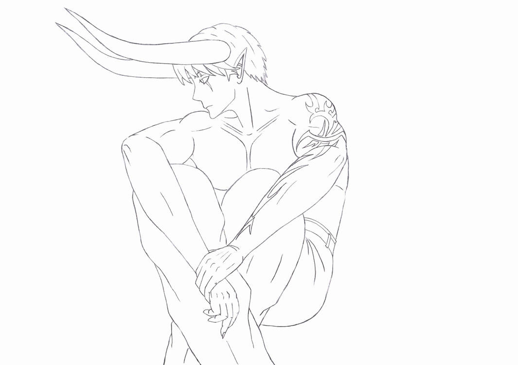 Sad Demon Sad Demon (Sketch) by SOLDIER-Cloud-Strife on DeviantArt