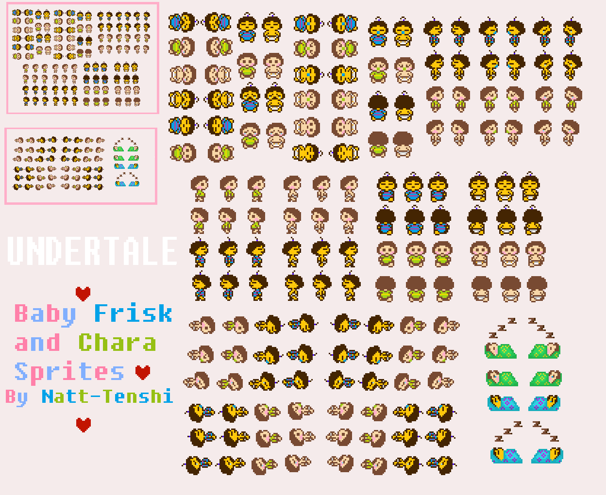 Baby Frisk And Chara Undertale Sprites By Natt Tenshi On Deviantart