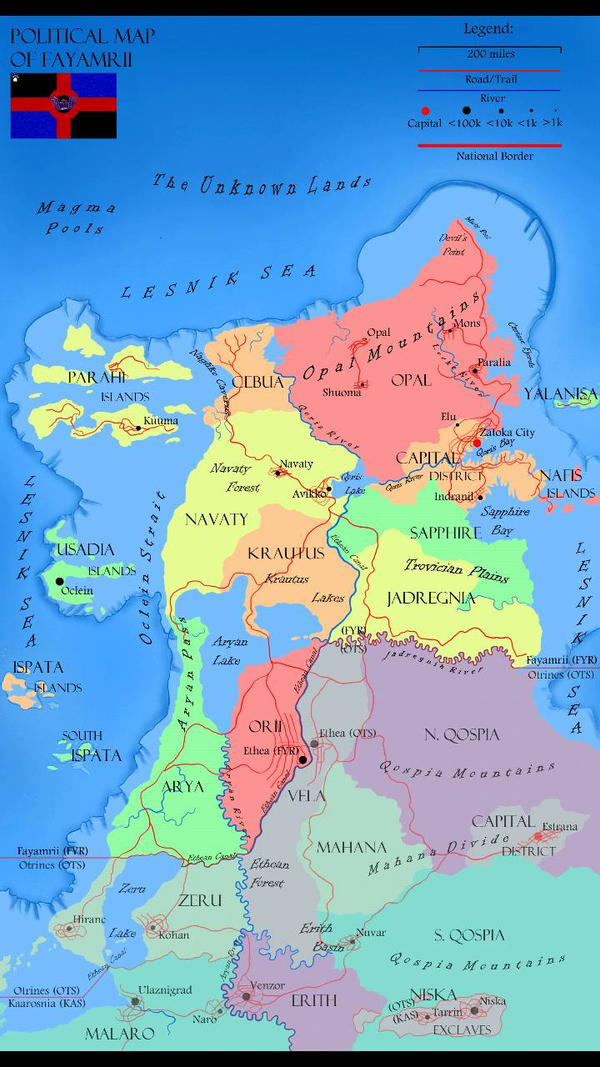 Political Map of Fayamrii by BenjiK20 on DeviantArt