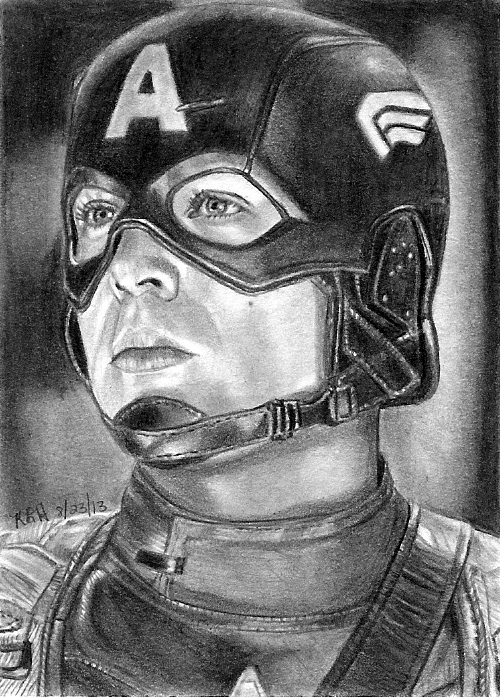 Captain America Sketch Card 8-23-2013