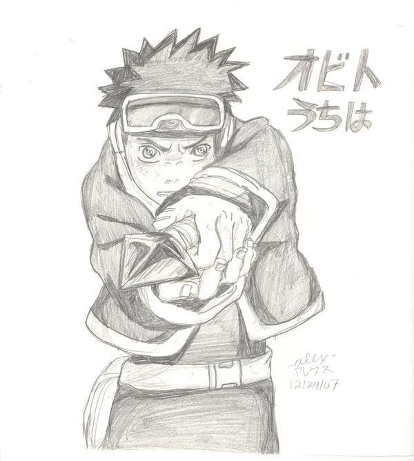 Obito Uchiha fan art I drew : r/Naruto