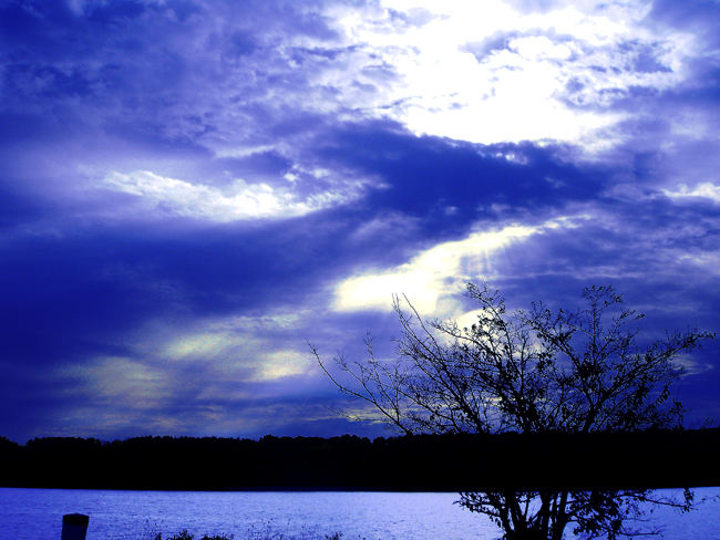 sky at the lake