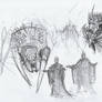 Ungoliant and Morgoth, sketch