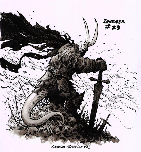 Demon warrior - Inktober 23 2017