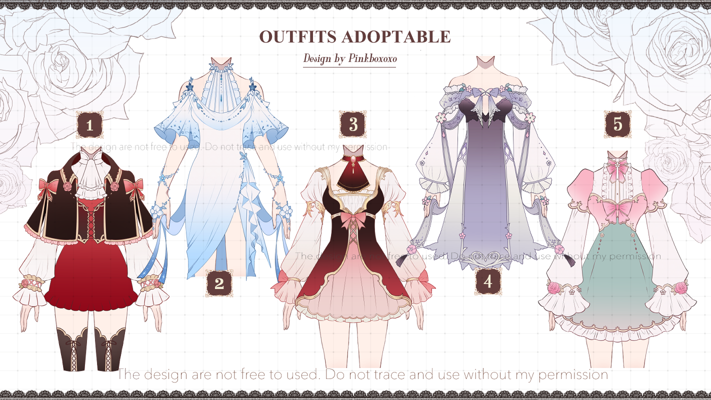 [CLOSED] Outfits Adoptable 30 by Pinkboxoxo on DeviantArt