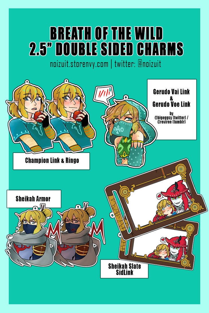 ZELDA BREATH OF THE WILD 2.5IN KEYCHAINS