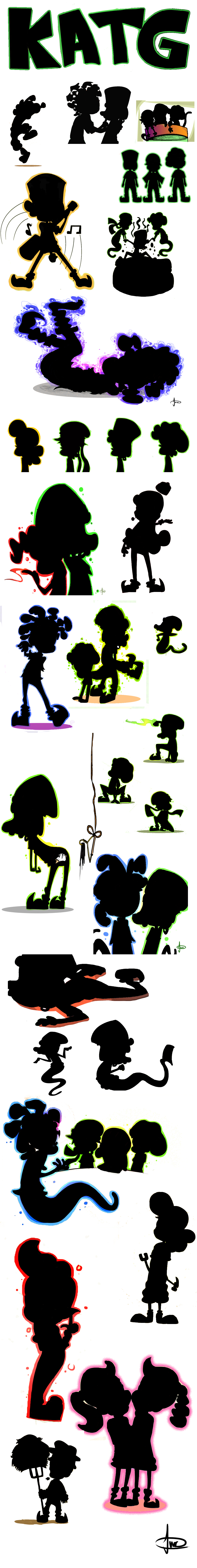 Katy and the Genies: Silhouette Dump