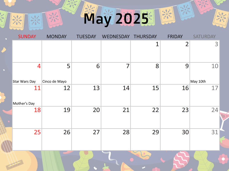 May 2025 Calendar by Sleep Mast R 2024 on DeviantArt May 2025 Calendar by Sleep Mast R 2024 on DeviantArt