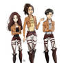 Levi, Hange and Mila (SNK Oc)