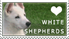 White Shepherd Puppy Stamp by cloudrat