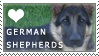 German Shepherd Love Stamp by cloudrat