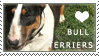 Bull Terrier Love Stamp by cloudrat