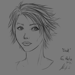 Female Face Sketch