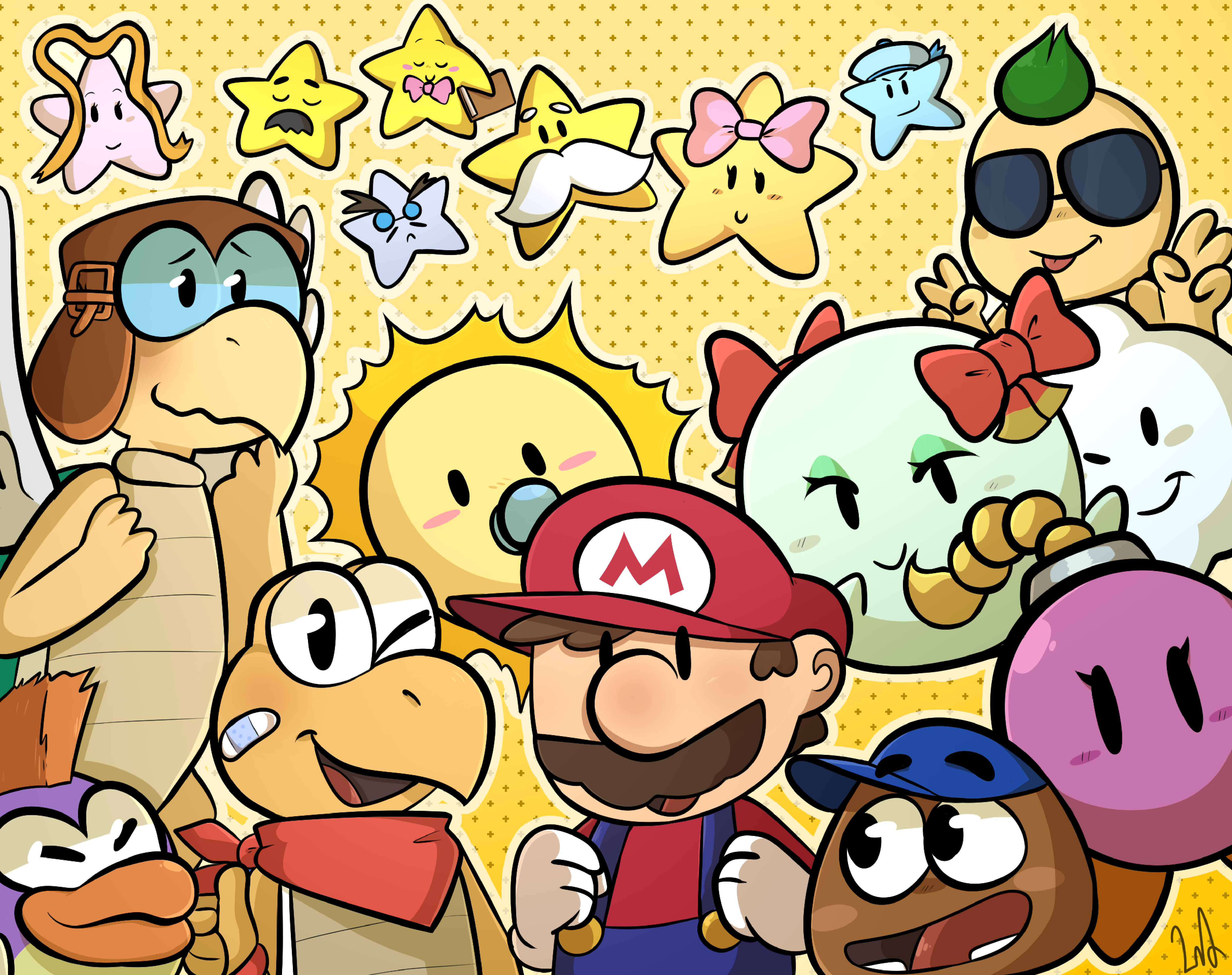 Partress Mario Mario and the partners (Commission!) by PenkoHasBees on DeviantArt