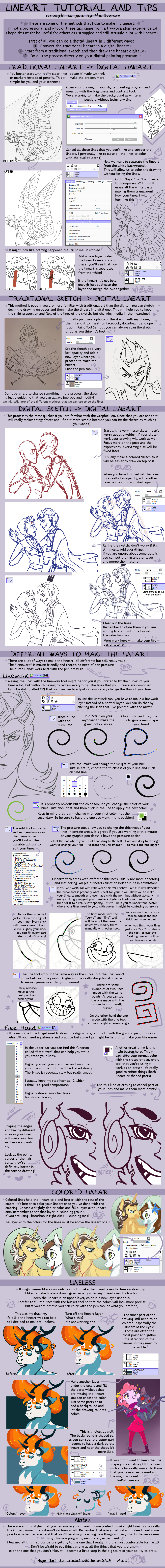 Lineart Tutorial and Tips by Martiverse