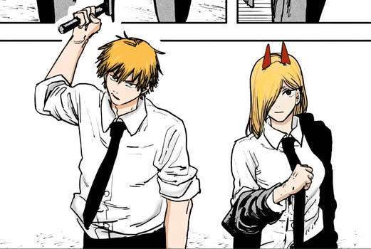 Denji and Power-ART COLORING