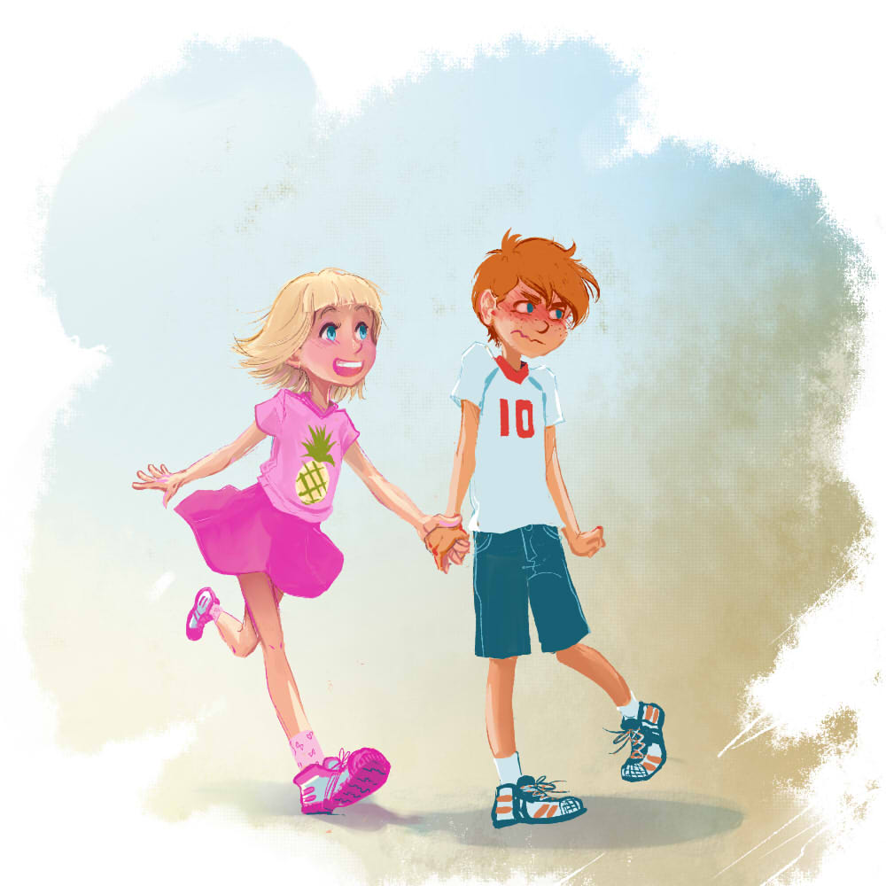 Cute kid couple