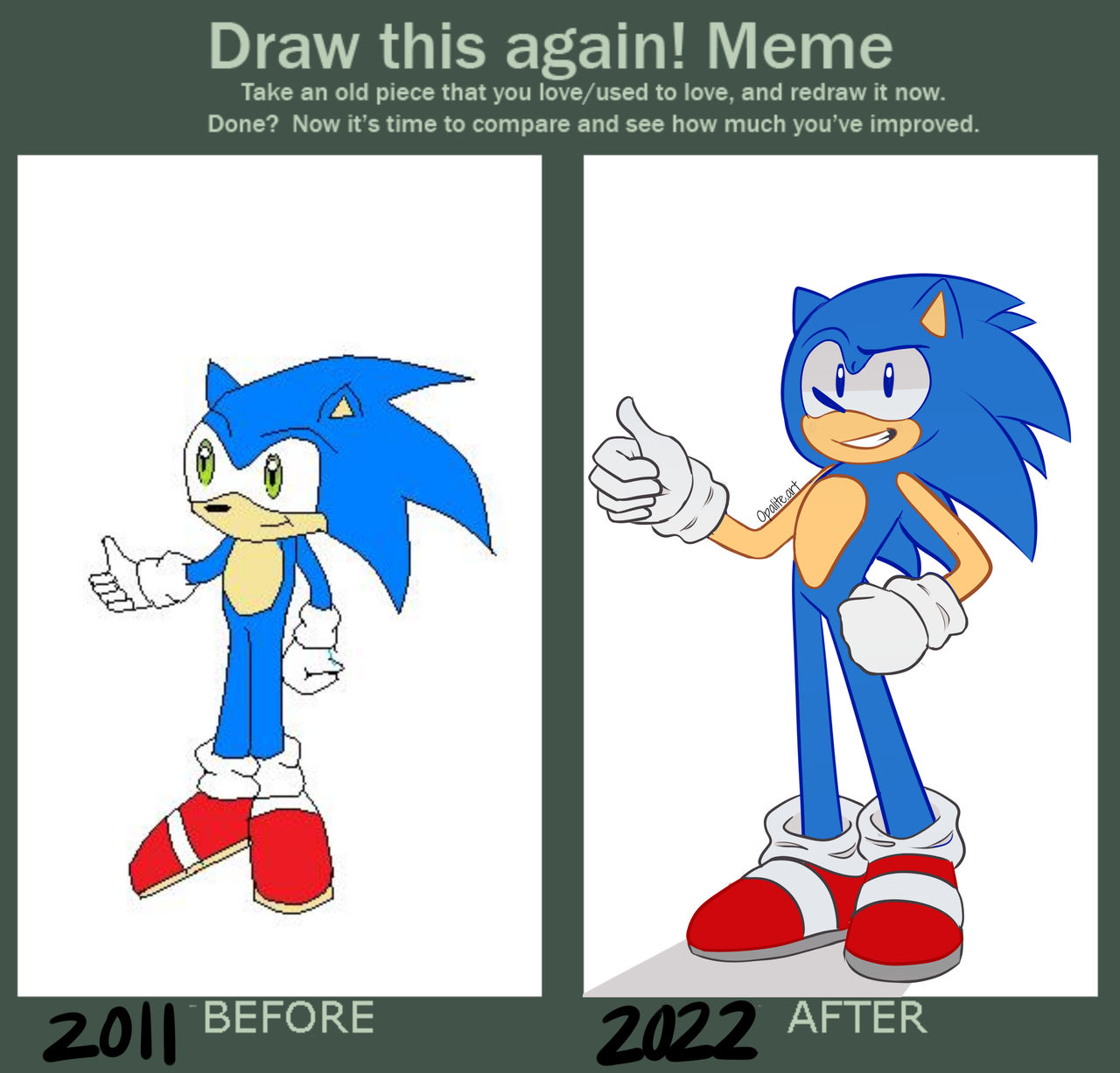 Sonic Redraw by opalite-art on DeviantArt