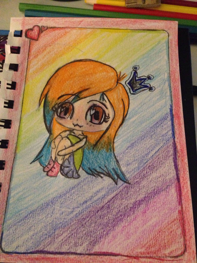 Rainbow redhead chibi by KitttyAnimations