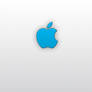 Minimal Blue Apple Icon iPhone Wallpaper