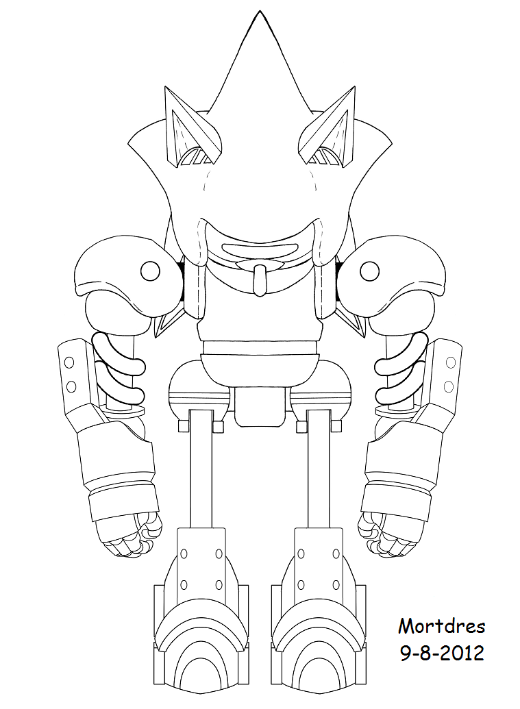 Anniversary Series Lineart - Metal Sonic by BroDogz on DeviantArt