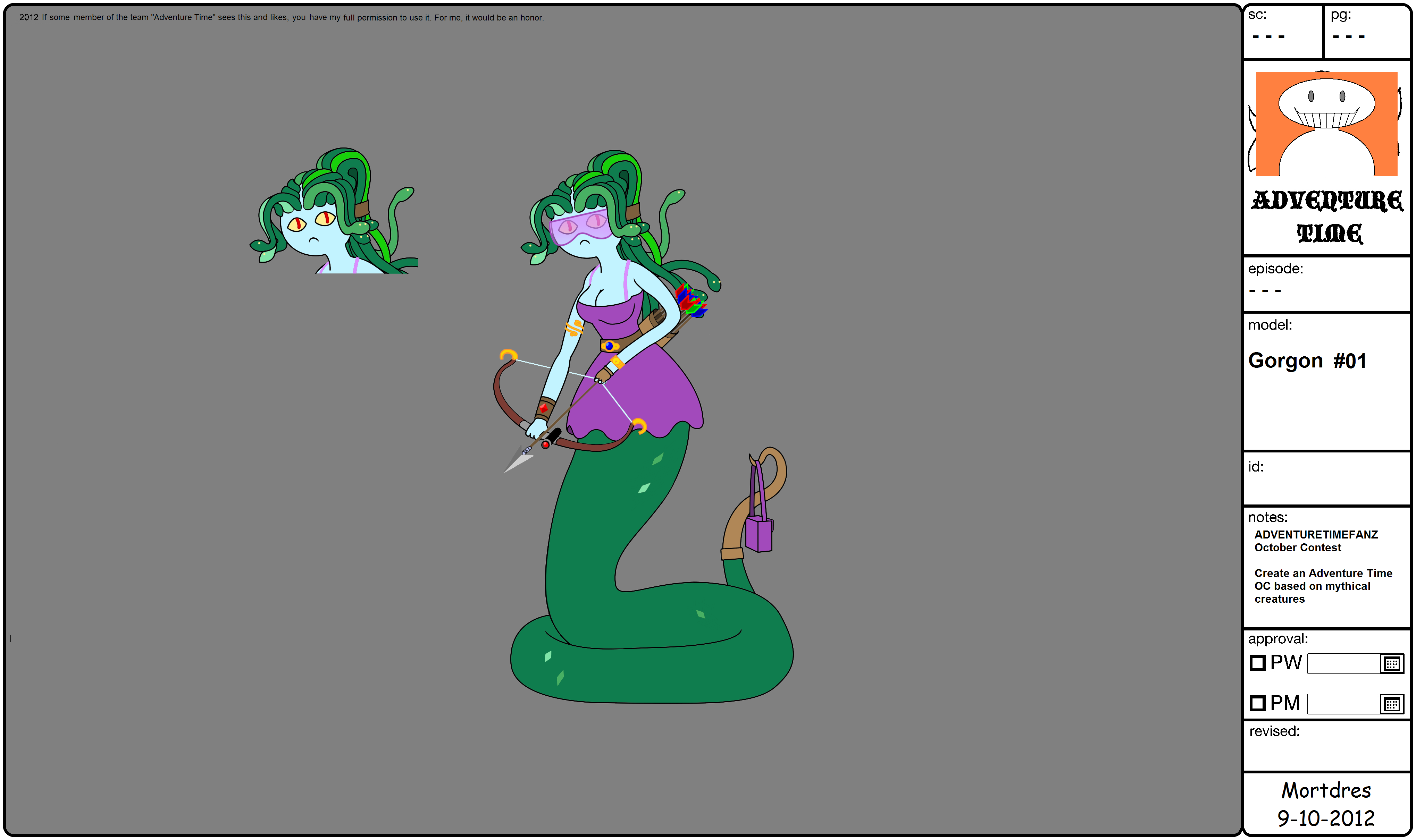 Gorgon-Lamia - Adventure Time mythical OC Contest