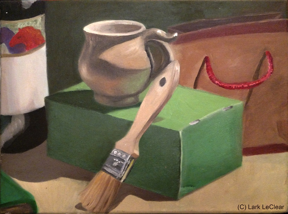 Still life with green box