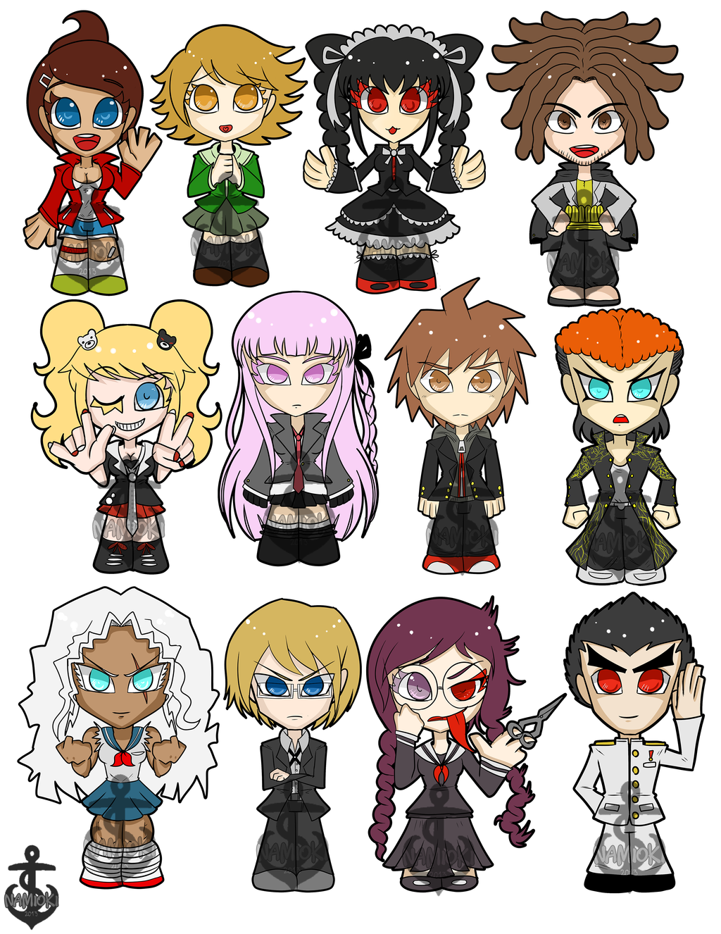 Dangan Ronpa Sticker Sheet