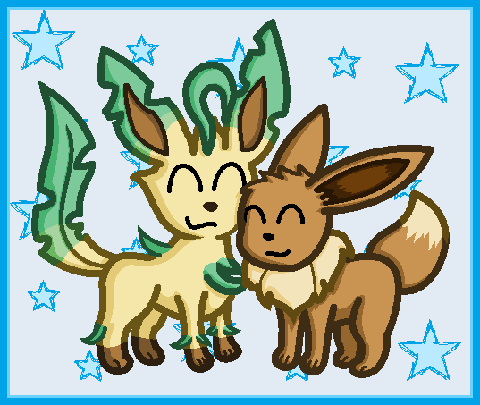 Leafeon and Eevee